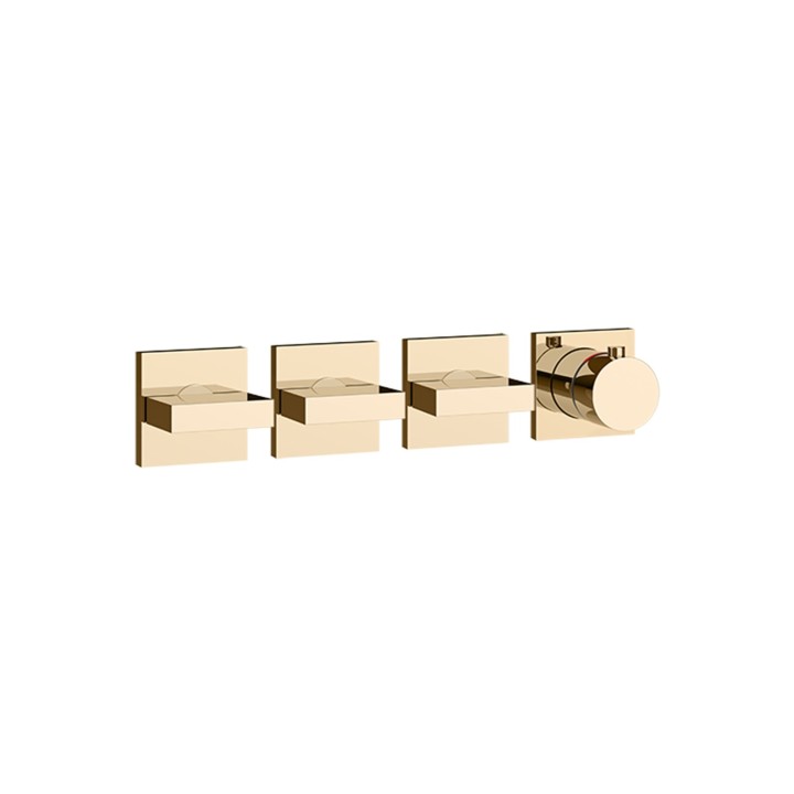 Gessi 44336 parte esterna miscelatore termostatico a parete 3 uscite indipendenti linea RETTANGOLO Gessi 44336 parte esterna miscelatore termostatico a parete 3 uscite indipendenti linea RETTANGOLO