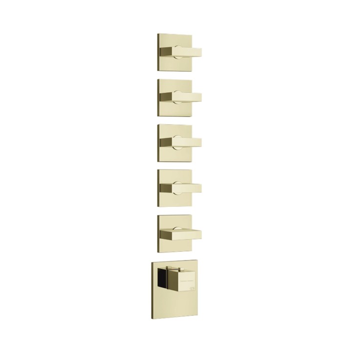 Gessi 43220 parte esterna miscelatore termostatico alta portata a parete 5 uscite indipendenti linea RETTANGOLO Gessi 43220 parte esterna miscelatore termostatico alta portata a parete 5 uscite indipendenti linea RETTANGOLO