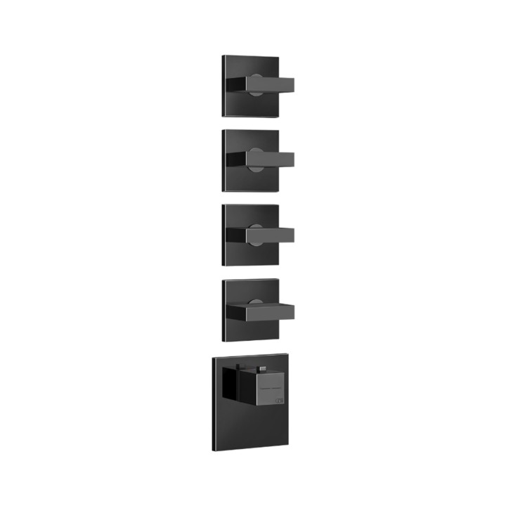 Gessi 43218 parte esterna miscelatore termostatico alta portata a parete 4 uscite indipendenti linea RETTANGOLO Gessi 43218 parte esterna miscelatore termostatico alta portata a parete 4 uscite indipendenti linea RETTANGOLO