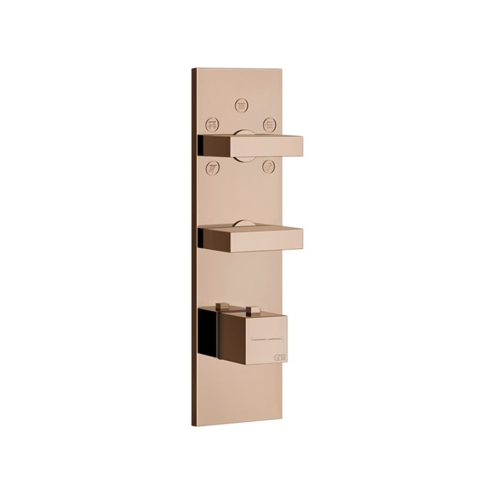 Gessi 43032 parte esterna miscelatore termostatico alta portata a parete 5 uscite con selezione singola linea RETTANGOLO Gessi 43032 parte esterna miscelatore termostatico alta portata a parete 5 uscite con selezione singola linea RETTANGOLO