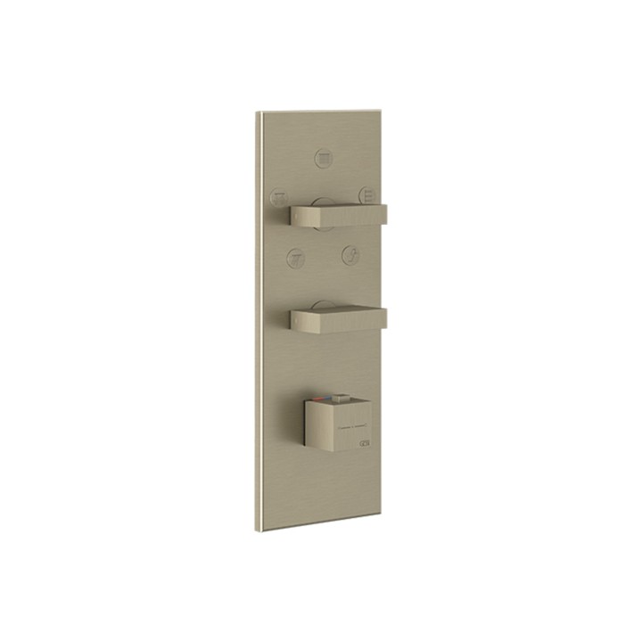 Gessi 43032 parte esterna miscelatore termostatico alta portata a parete 5 uscite con selezione singola linea RETTANGOLO Gessi 43032 parte esterna miscelatore termostatico alta portata a parete 5 uscite con selezione singola linea RETTANGOLO