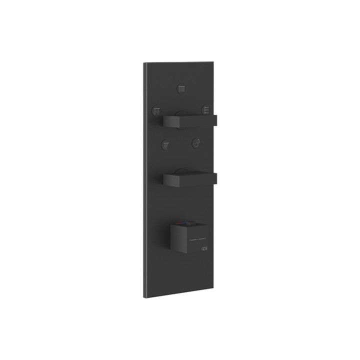 Gessi 43032 parte esterna miscelatore termostatico alta portata a parete 5 uscite con selezione singola linea RETTANGOLO Gessi 43032 parte esterna miscelatore termostatico alta portata a parete 5 uscite con selezione singola linea RETTANGOLO