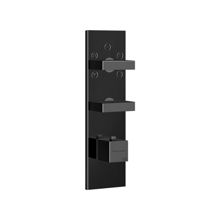 Gessi 43032 parte esterna miscelatore termostatico alta portata a parete 5 uscite con selezione singola linea RETTANGOLO Gessi 43032 parte esterna miscelatore termostatico alta portata a parete 5 uscite con selezione singola linea RETTANGOLO