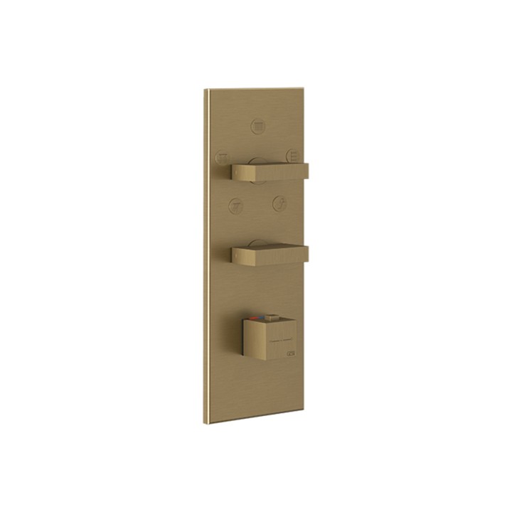 Gessi 43032 parte esterna miscelatore termostatico alta portata a parete 5 uscite con selezione singola linea RETTANGOLO Gessi 43032 parte esterna miscelatore termostatico alta portata a parete 5 uscite con selezione singola linea RETTANGOLO