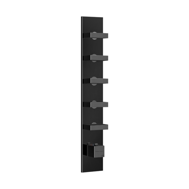 Gessi 43030 parte esterna miscelatore termostatico alta portata a parete 5 uscite indipendenti linea RETTANGOLO Gessi 43030 parte esterna miscelatore termostatico alta portata a parete 5 uscite indipendenti linea RETTANGOLO