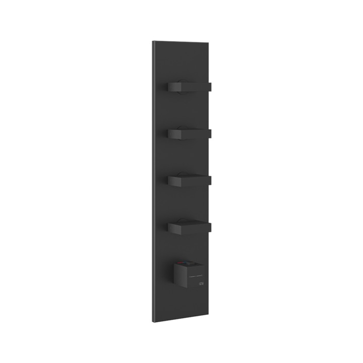 Gessi 43028 parte esterna miscelatore termostatico alta portata a parete 4 uscite indipendenti linea RETTANGOLO Gessi 43028 parte esterna miscelatore termostatico alta portata a parete 4 uscite indipendenti linea RETTANGOLO