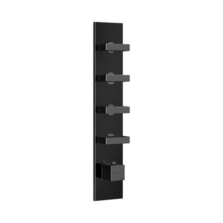 Gessi 43028 parte esterna miscelatore termostatico alta portata a parete 4 uscite indipendenti linea RETTANGOLO Gessi 43028 parte esterna miscelatore termostatico alta portata a parete 4 uscite indipendenti linea RETTANGOLO