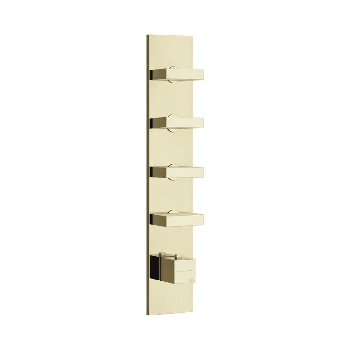 Gessi 43028 parte esterna miscelatore termostatico alta portata a parete 4 uscite indipendenti linea RETTANGOLO Gessi 43028 parte esterna miscelatore termostatico alta portata a parete 4 uscite indipendenti linea RETTANGOLO