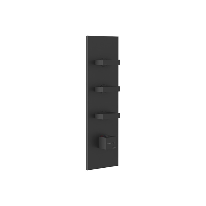 Gessi 43026 parte esterna miscelatore termostatico alta portata a parete 3 uscite indipendenti linea RETTANGOLO Gessi 43026 parte esterna miscelatore termostatico alta portata a parete 3 uscite indipendenti linea RETTANGOLO