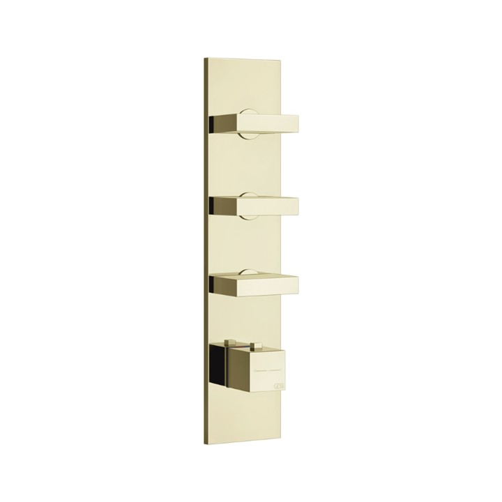 Gessi 43026 parte esterna miscelatore termostatico alta portata a parete 3 uscite indipendenti linea RETTANGOLO Gessi 43026 parte esterna miscelatore termostatico alta portata a parete 3 uscite indipendenti linea RETTANGOLO