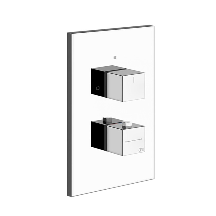 Gessi 20184 parte esterna miscelatore termostatico doccia a parete 2 vie linea RETTANGOLO